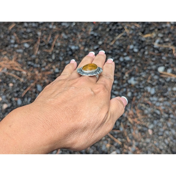 Navajo Jewelry Women's Ring Handcrafted Native American Signed sz‎ 9 *** - Picture 8 of 9